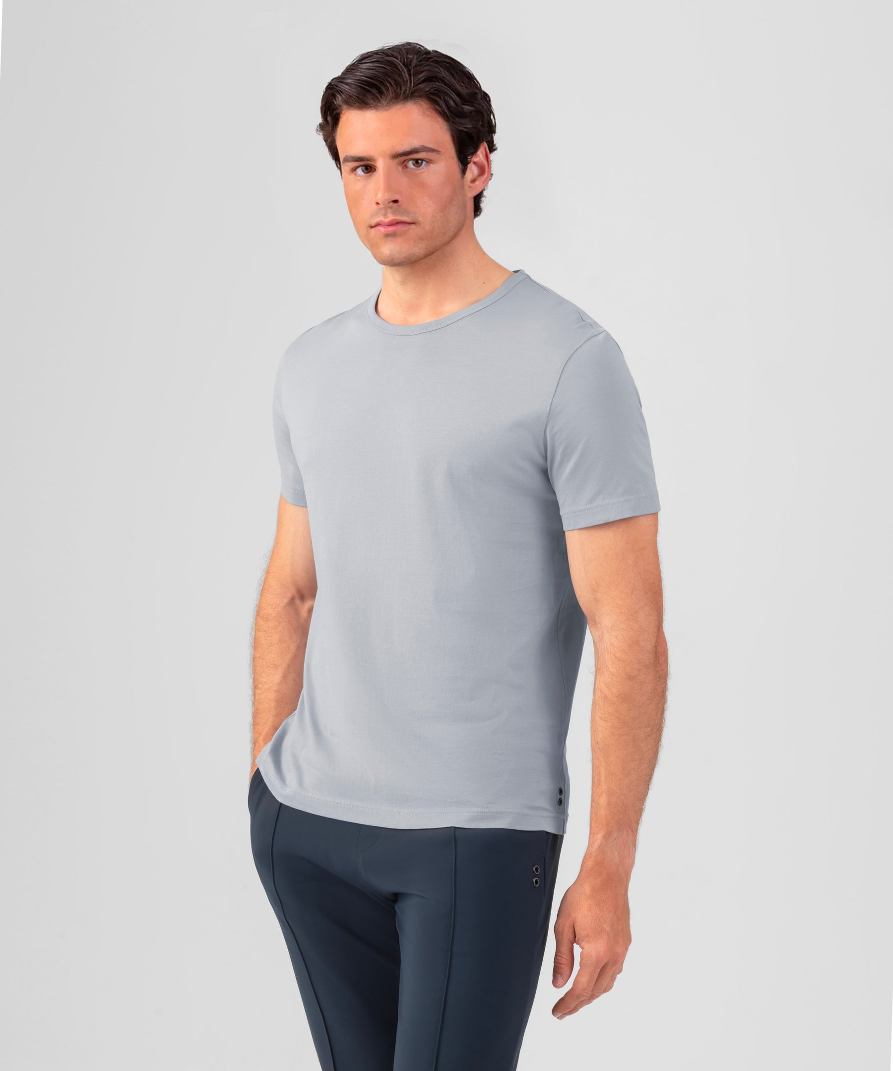 Crew Neck T-Shirt Eyelet Edition: Glacial Blue