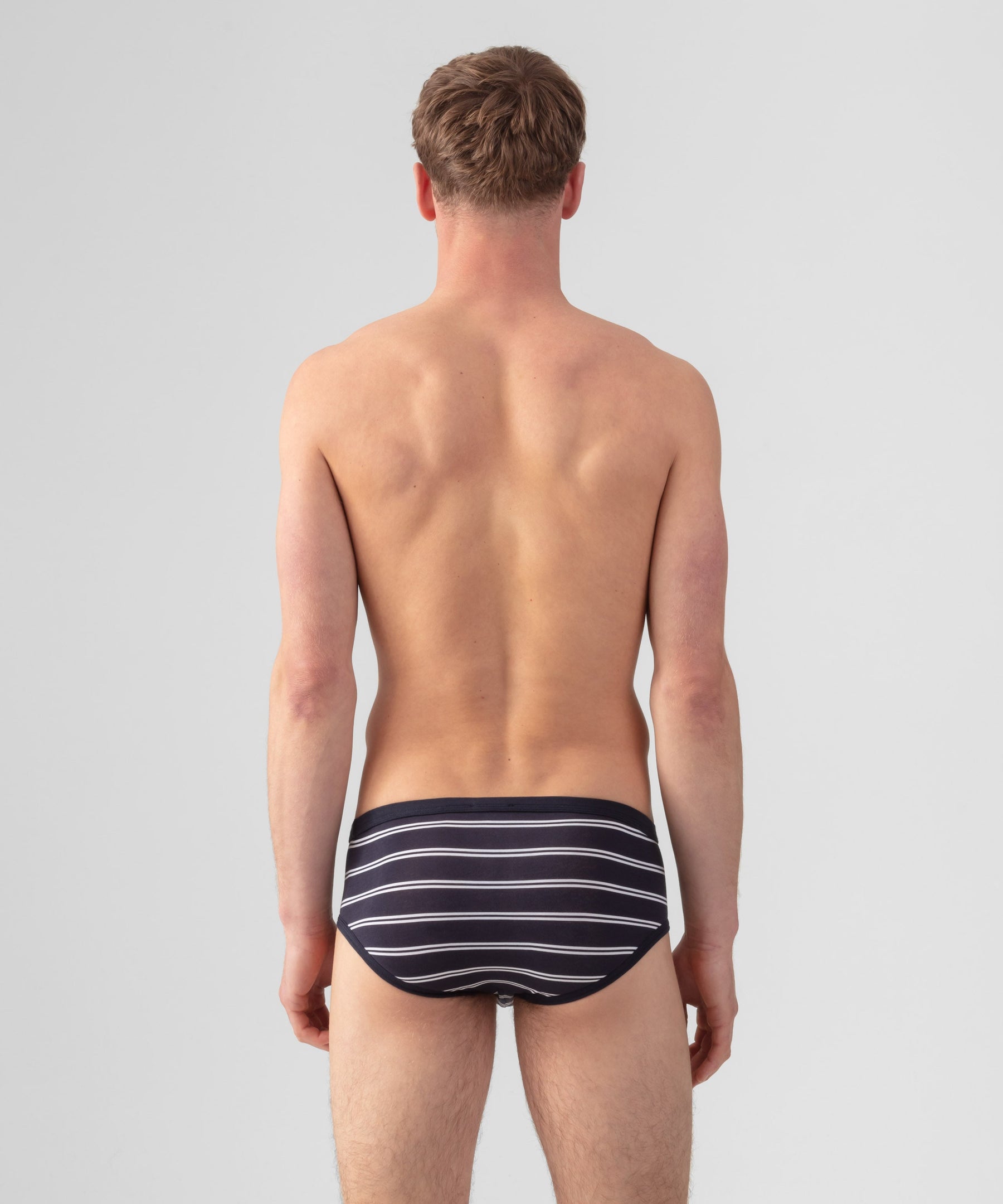 Y-Front Briefs w. Double Stripes: Navy