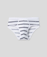 Y-Front Briefs w. Double Stripes: Optic White