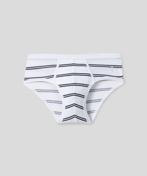 Y-Front Briefs w. Double Stripes: Optic White