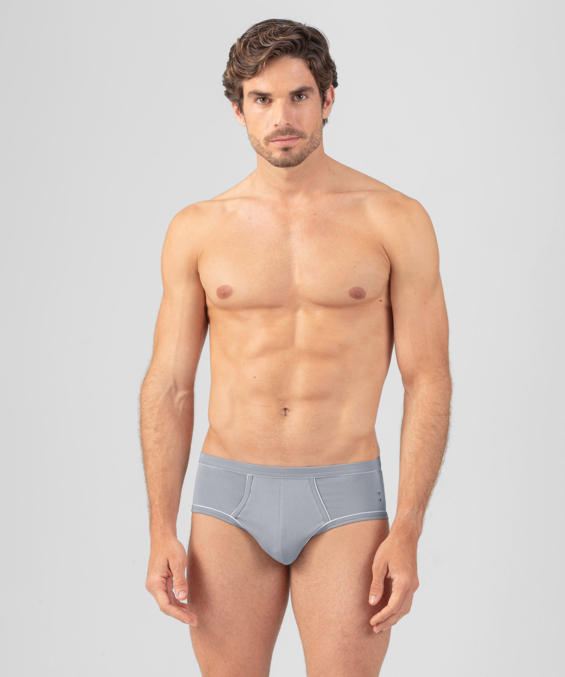 Y-Front Briefs w. Piping: Glacial Blue