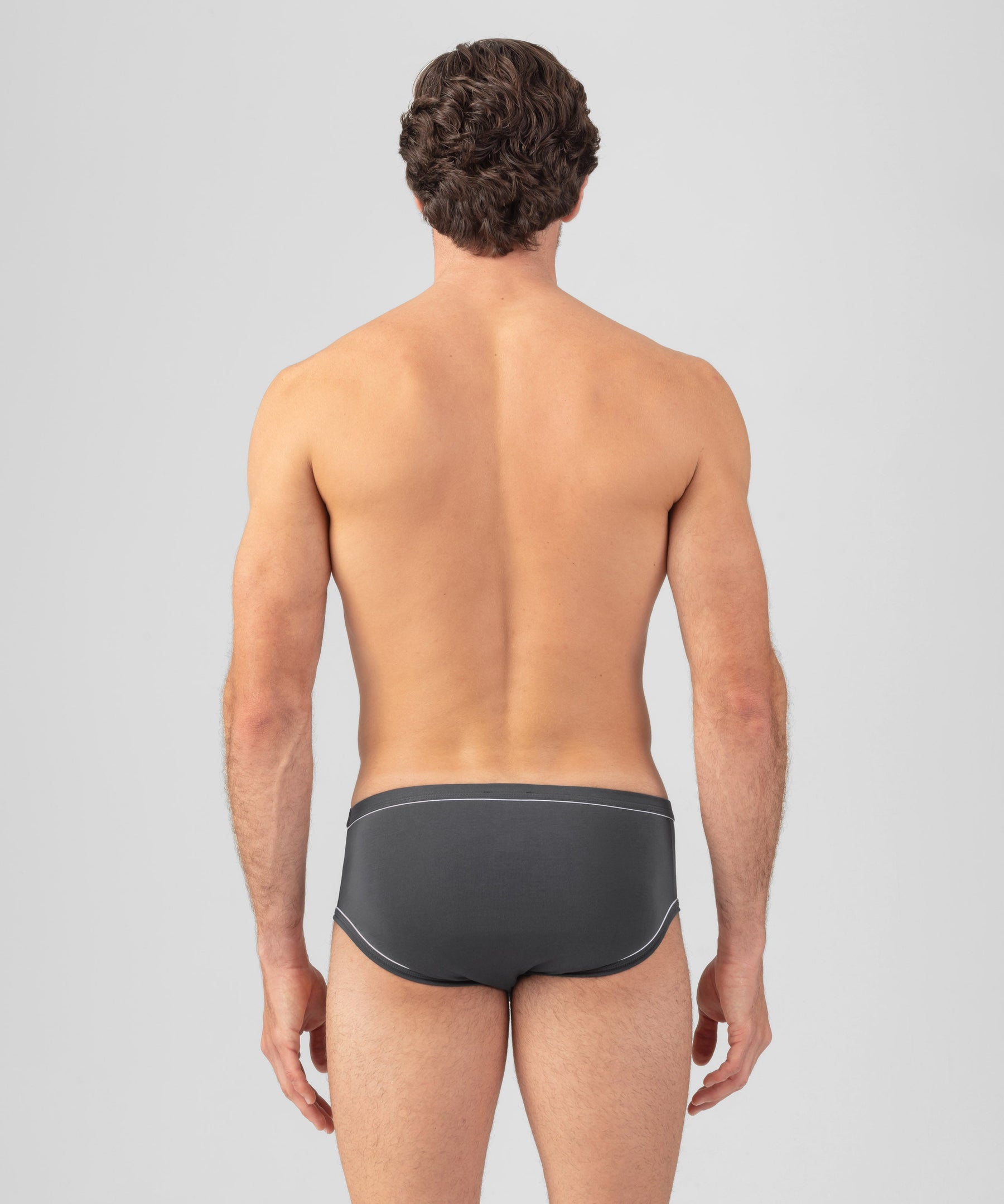 Y-Front Briefs w. Piping: Lava Grey