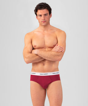 RON DORFF Y-Front Briefs: Burnt Red