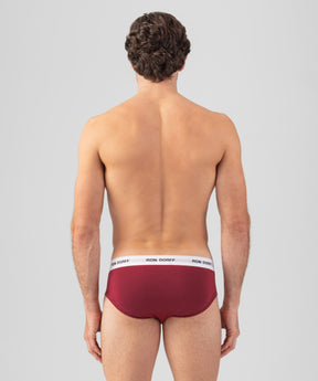 RON DORFF Y-Front Briefs: Burnt Red