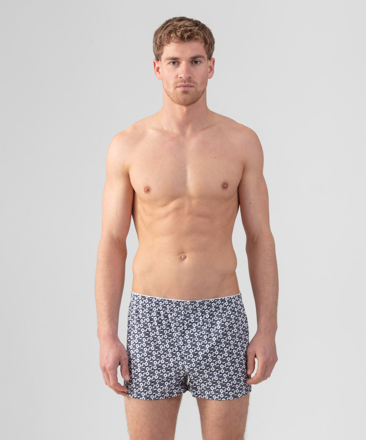 Boxer Shorts w. RD Pattern: Navy