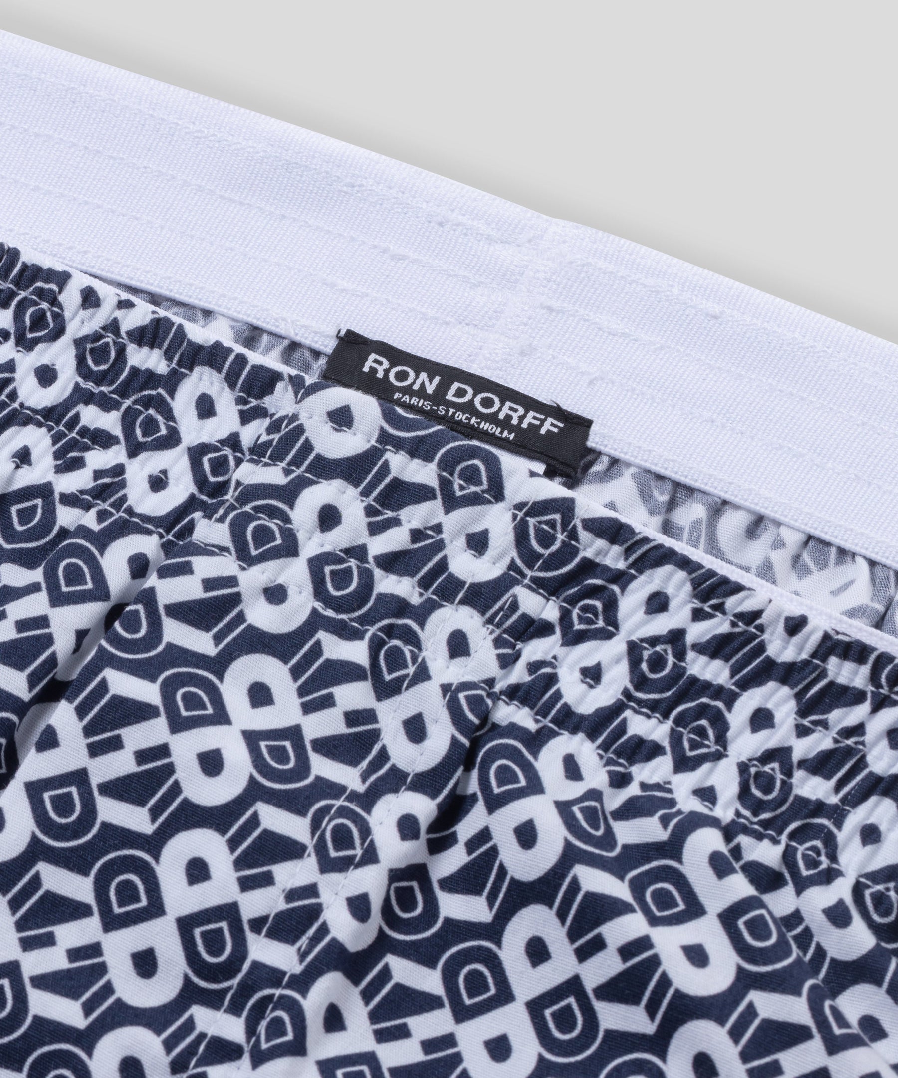 Boxer Shorts w. RD Pattern: Navy