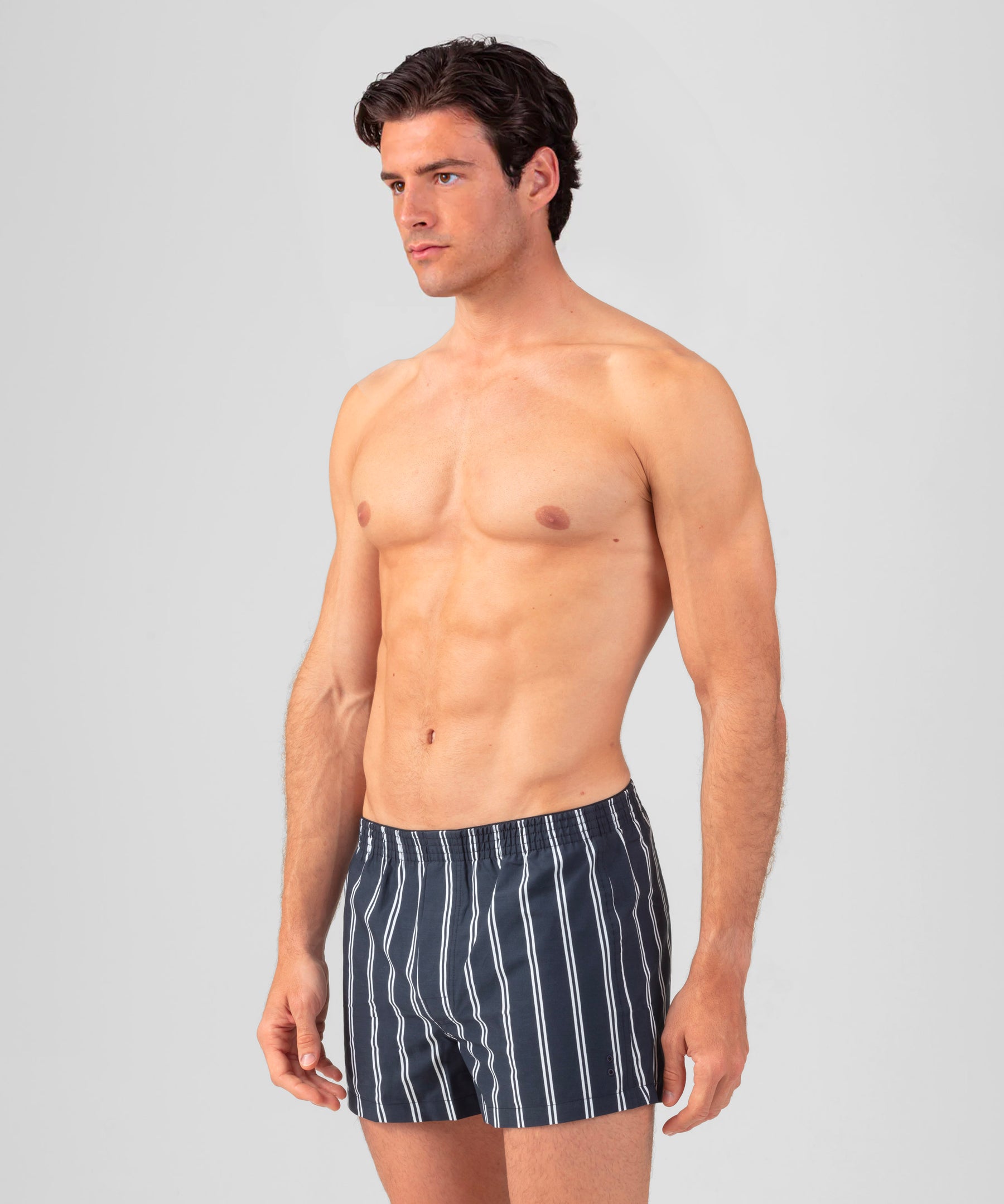 Boxer Shorts w. Double Stripes: Navy