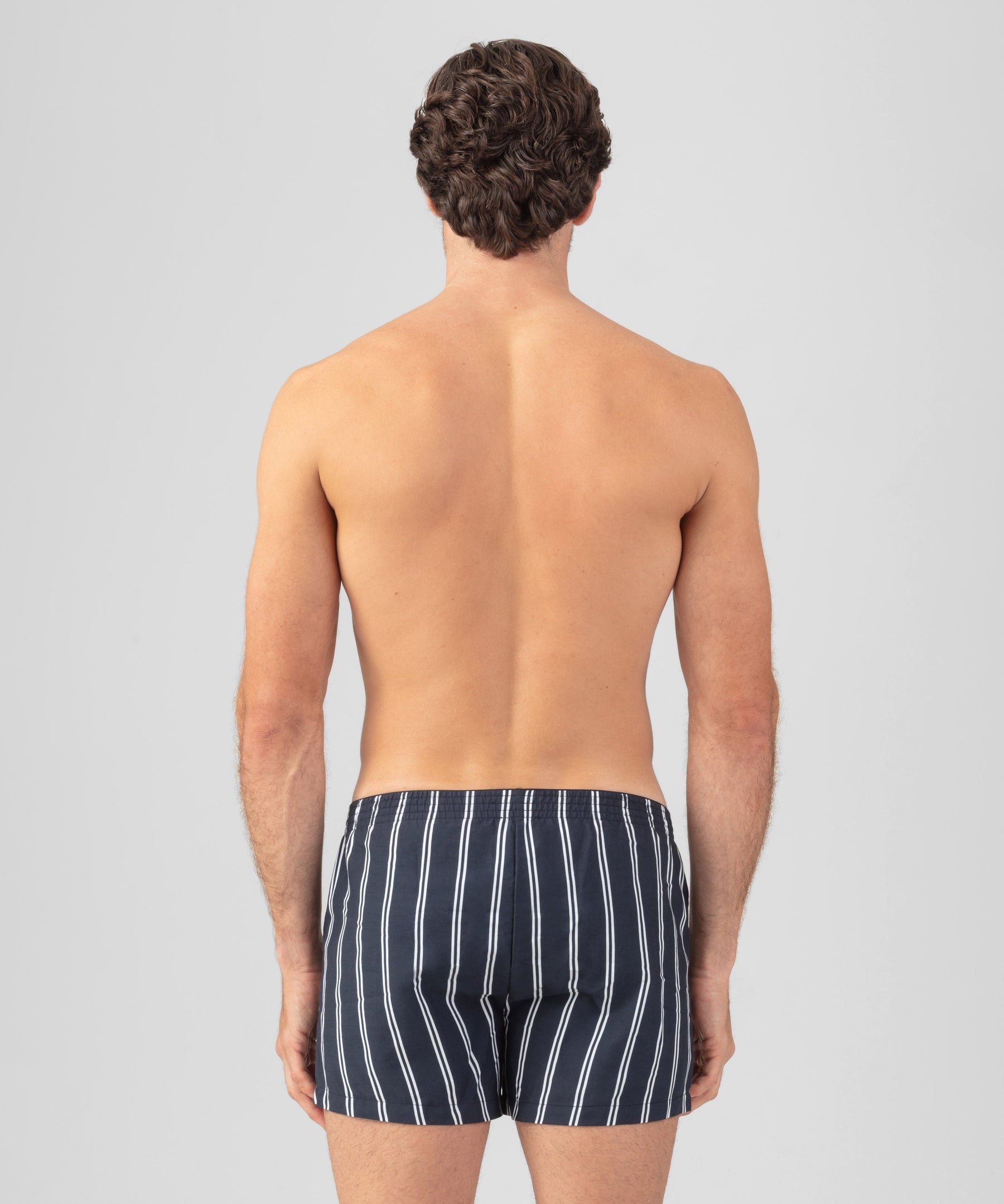 Boxer Shorts w. Double Stripes: Navy