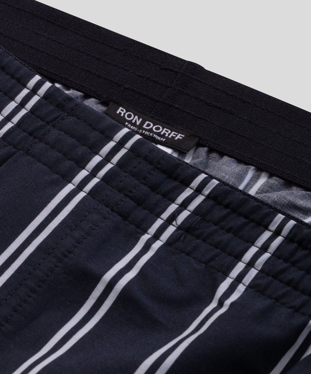 Boxer Shorts w. Double Stripes: Navy