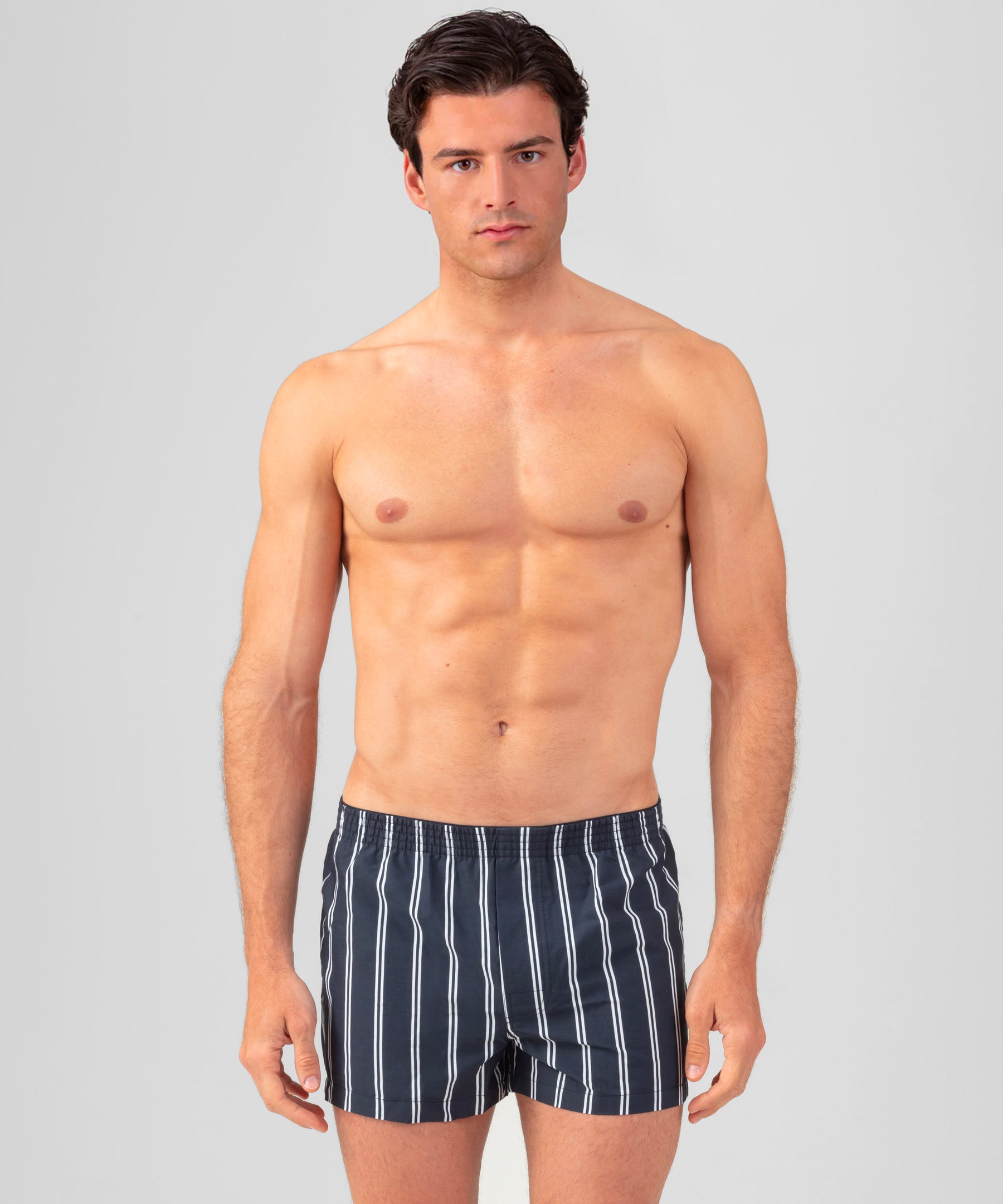 Boxer Shorts w. Double Stripes: Navy