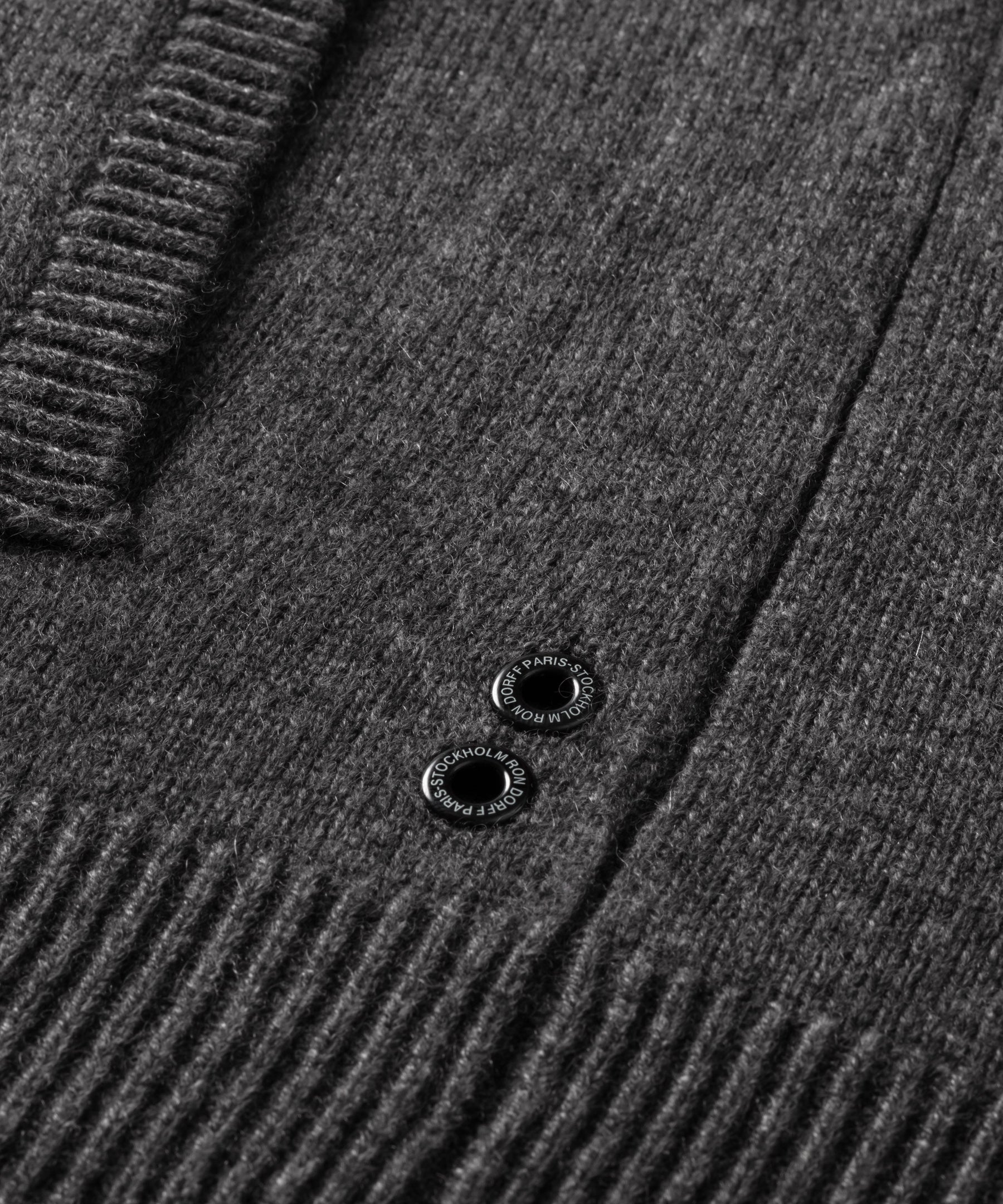 Cashmere Tennis Jacket: Dark Grey Melange