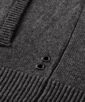 Cashmere Tennis Jacket: Dark Grey Melange