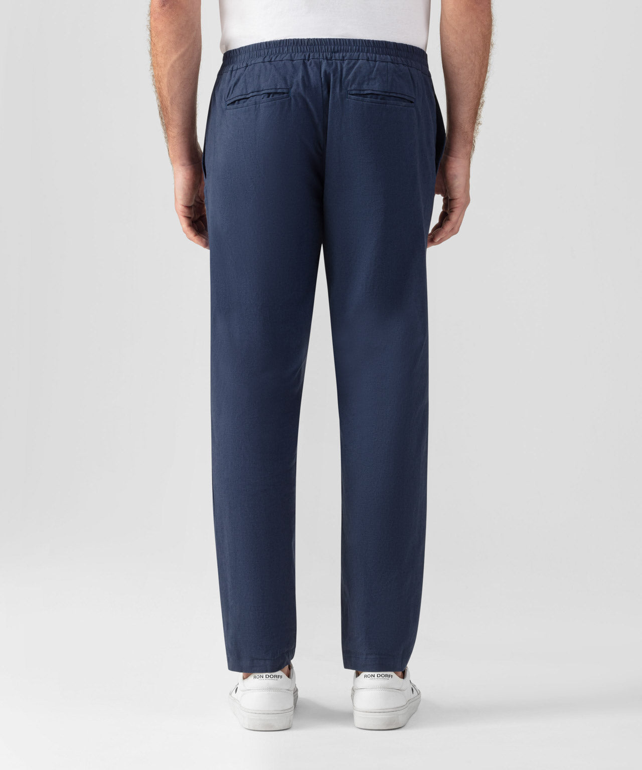 Cotton-Linen Pants: Deep Ocean