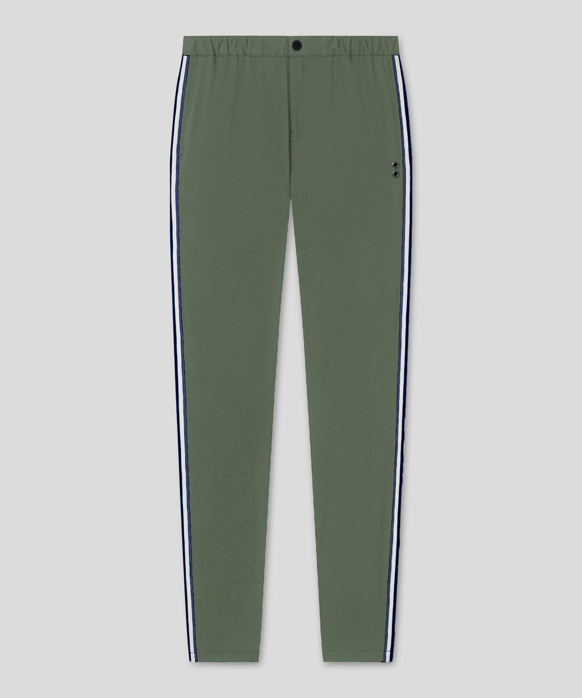 Sports Chino Pants w. Side Stripes: Green Shadow