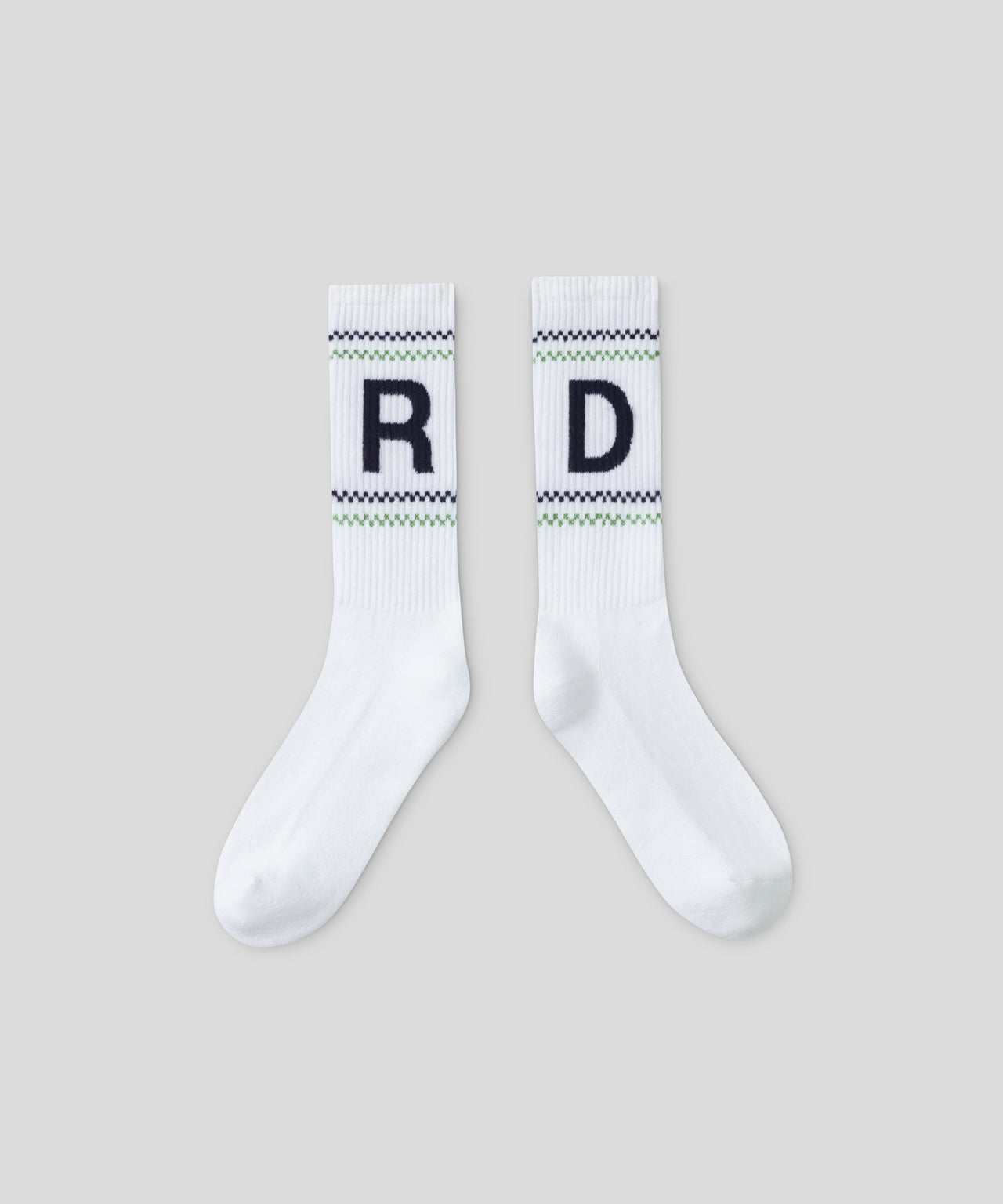 Sports Socks RD w. Fisherman Stripes: White