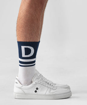 Sports Socks RD w. Irregular Stripes: Deep Ocean