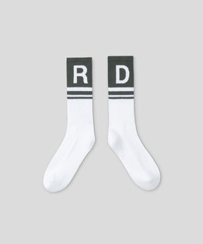 Sports Socks RD w. Irregular Stripes: Green Shadow