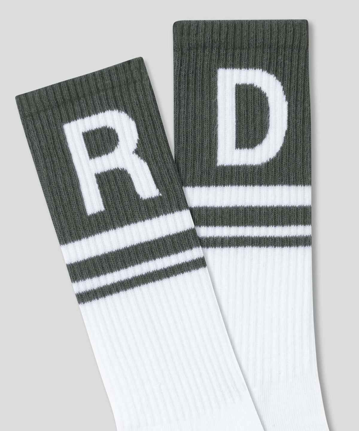 Sports Socks RD w. Irregular Stripes: Green Shadow