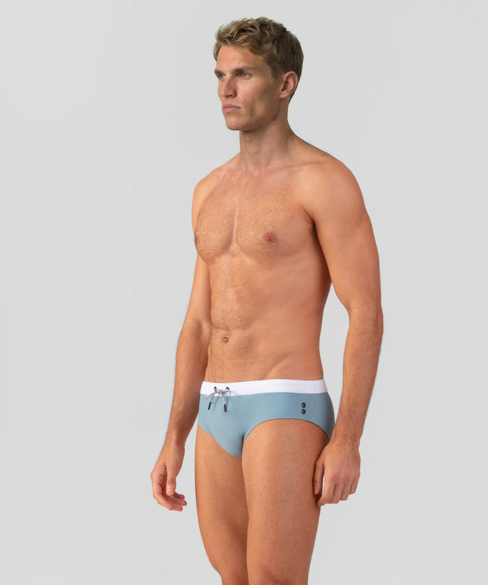 Swim Briefs w. Waistband: Aquamarine