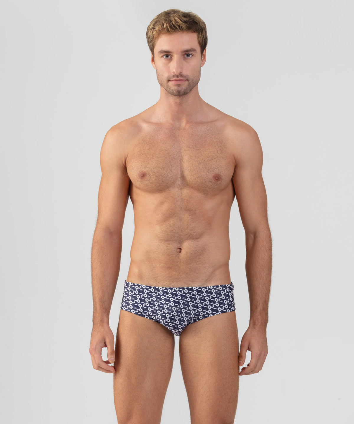 Swim Briefs w. RD Pattern: Navy