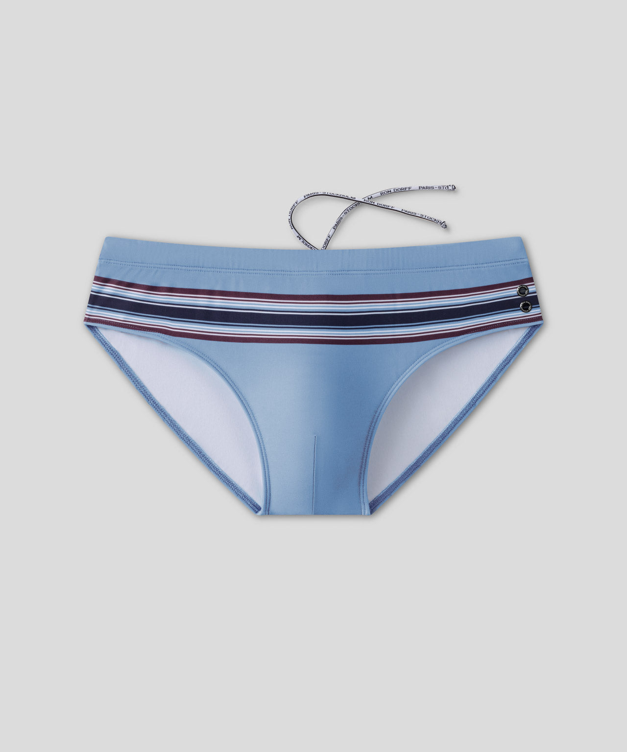 Swim Briefs w. Stripes: Faded Denim | Ron Dorff