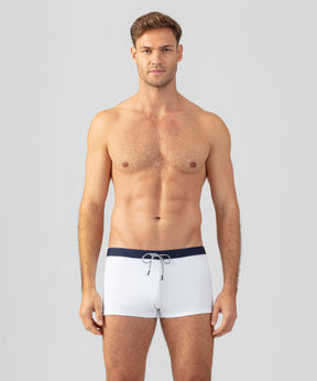 Swim Trunks w. Waistband: White