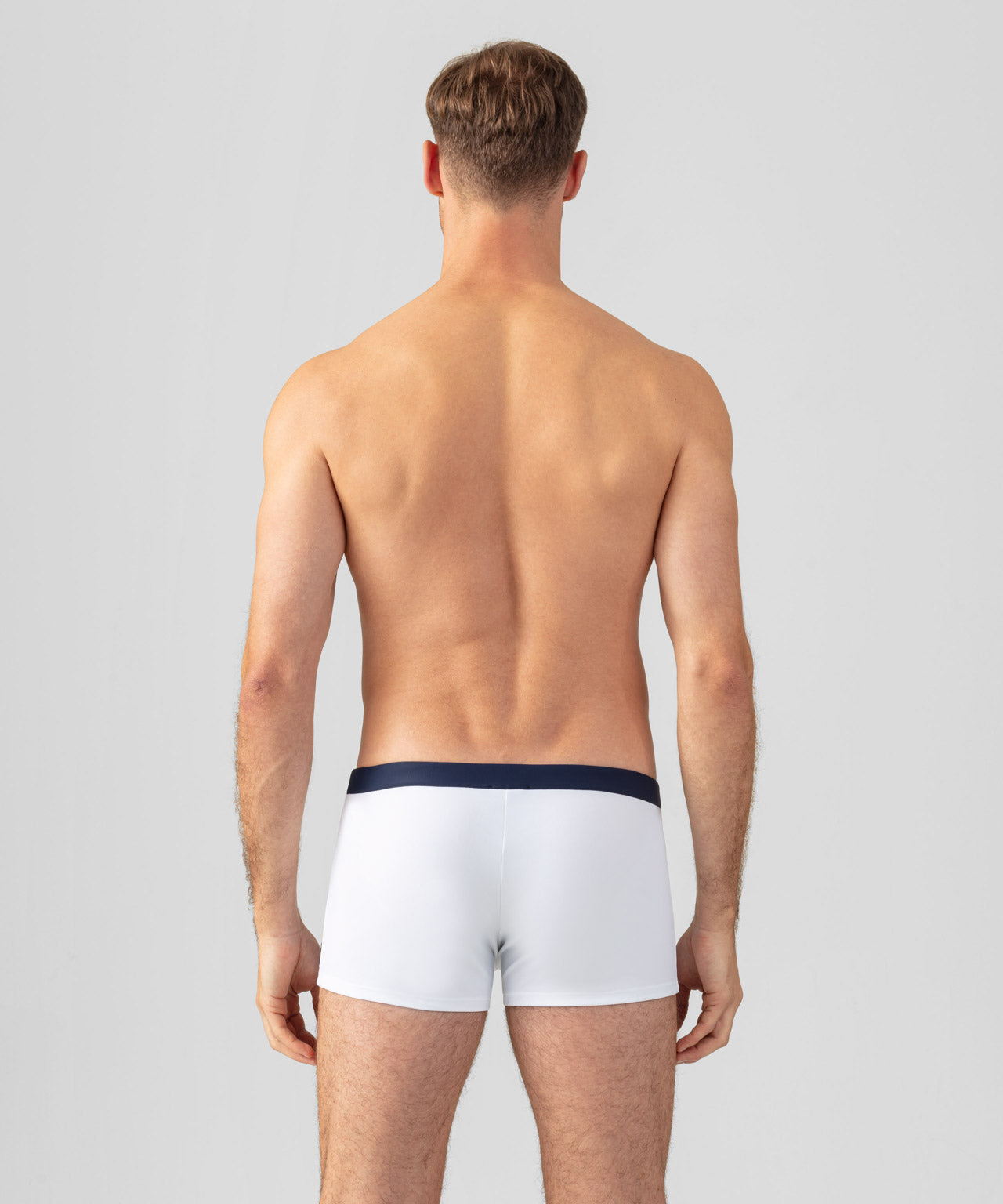 RD Swim Trunks w. White Waistband: White