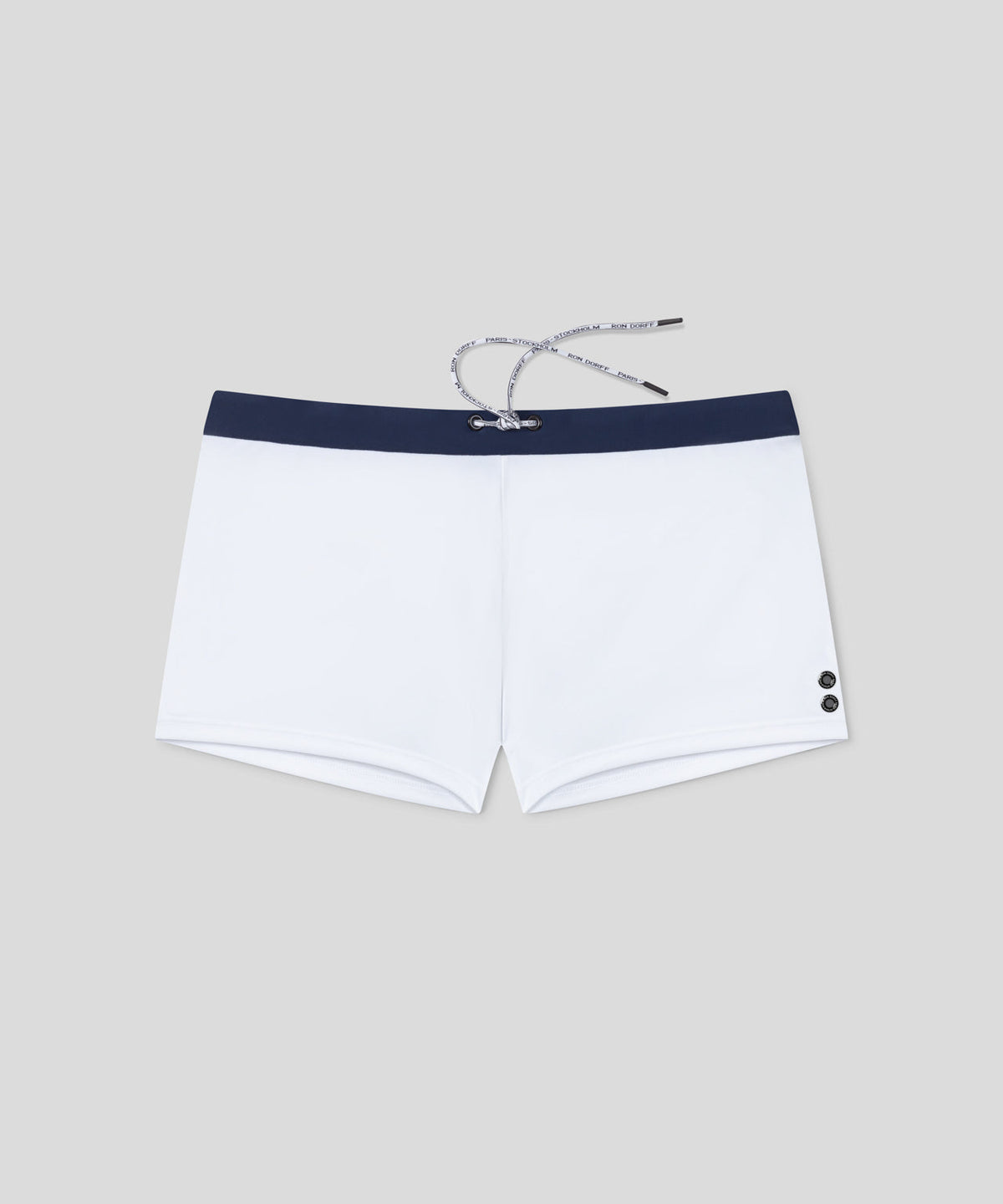 Swim Trunks w. Waistband: White