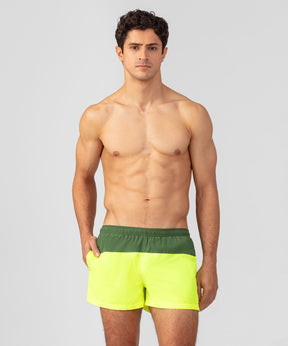 Swim Shorts Bicolor: Cactus/Neon Yellow