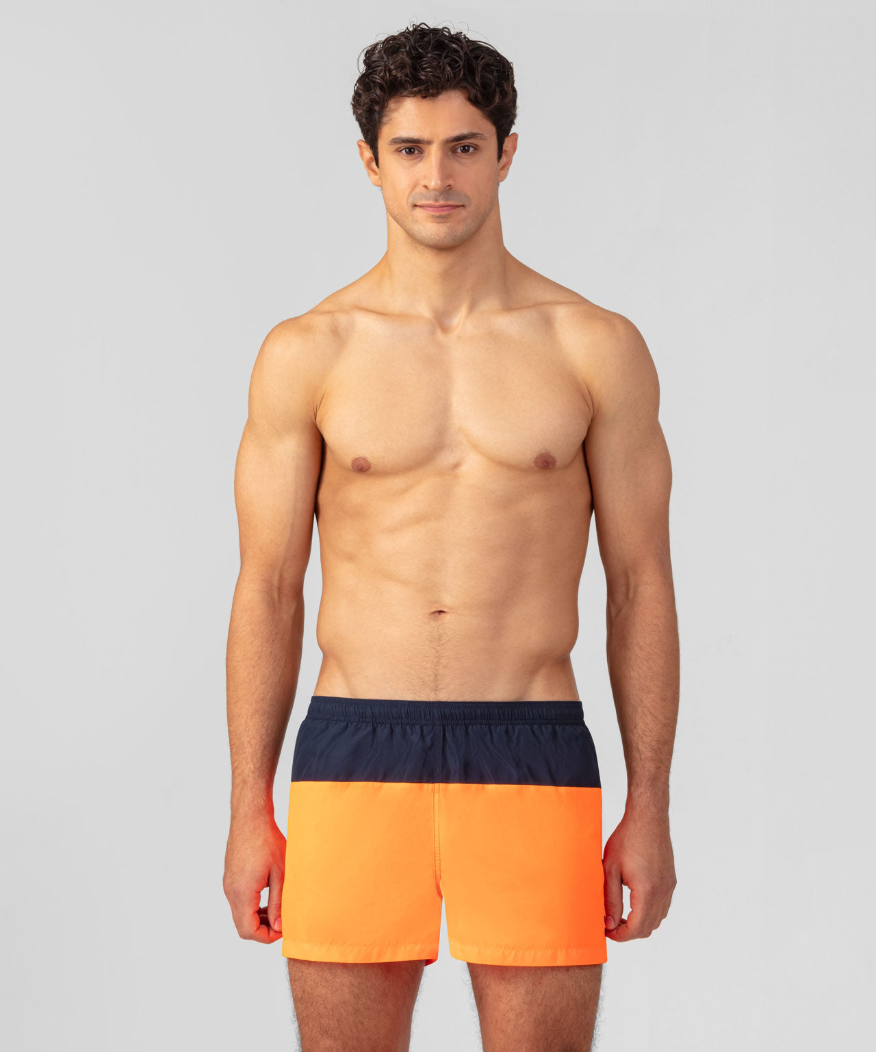 Swim Shorts Bicolor: Navy/Neon Orange