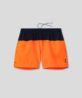 Swim Shorts Bicolor: Navy/Neon Orange