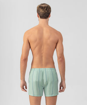 Swim Shorts w. Fisherman Stripes: Aquagreen