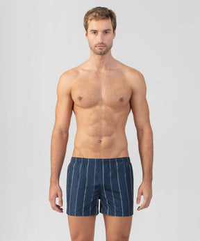 Swim Shorts w. Fisherman Stripes: Navy