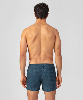 Swim Shorts w. Nordic Line Pattern: Navy