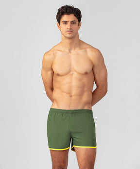 Marathon Swim Shorts: Cactus/Neon Yellow