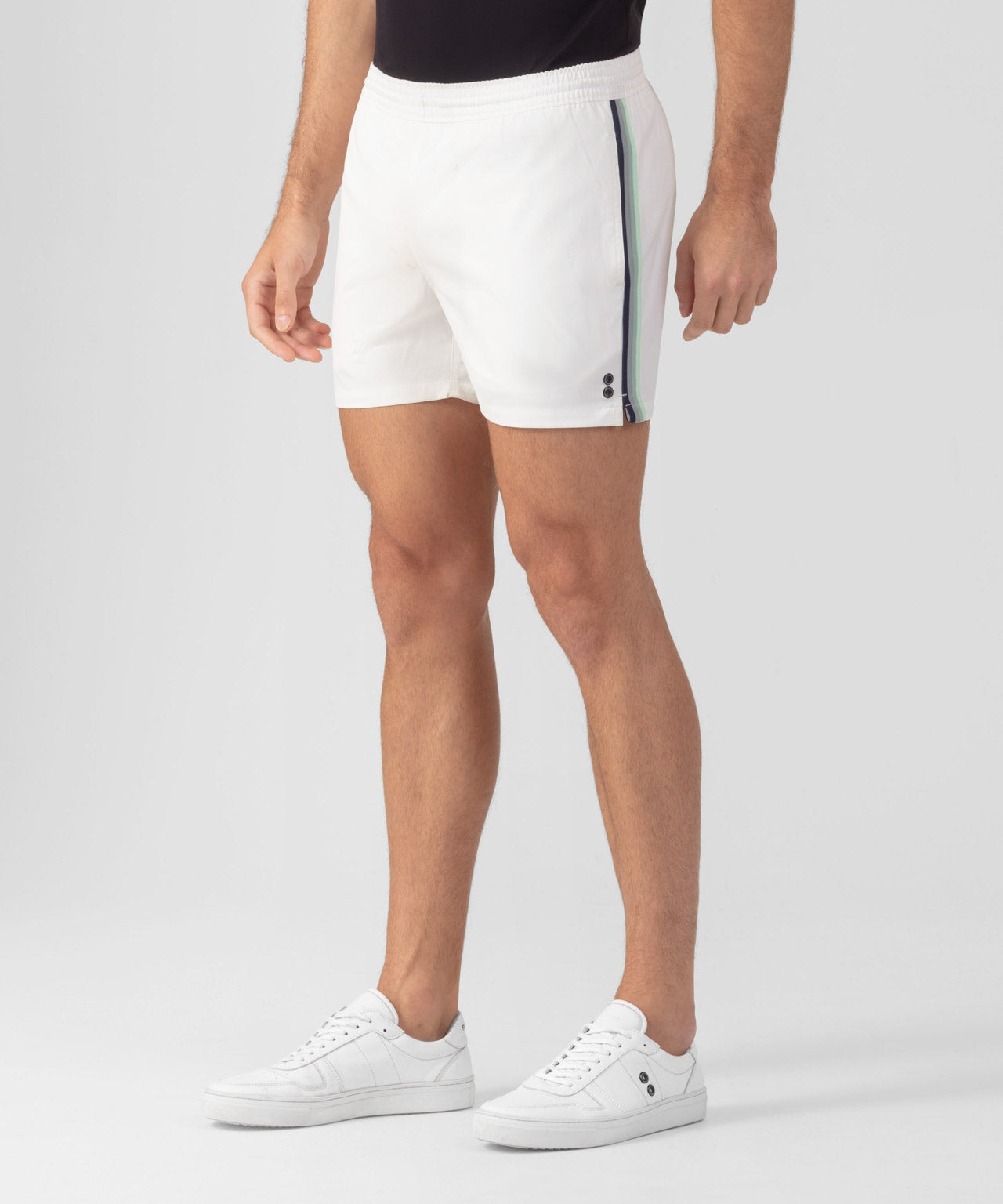 RD Exerciser Shorts w. Side Stripes: Off White