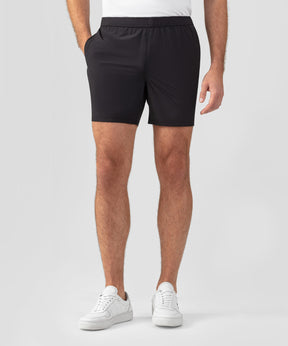 Gym Shorts w. Reflective Piping: Black