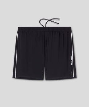 Gym Shorts w. Reflective Piping: Black