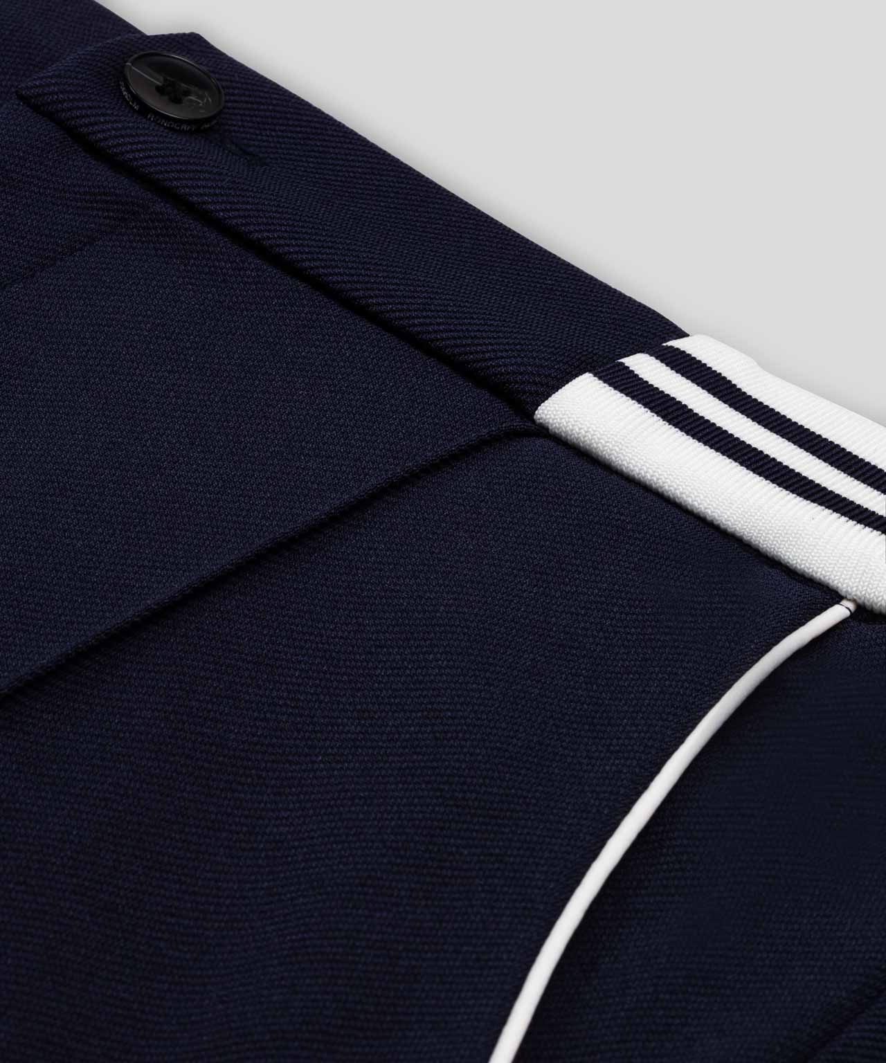 RD Tennis Shorts w. Striped Waist: Navy