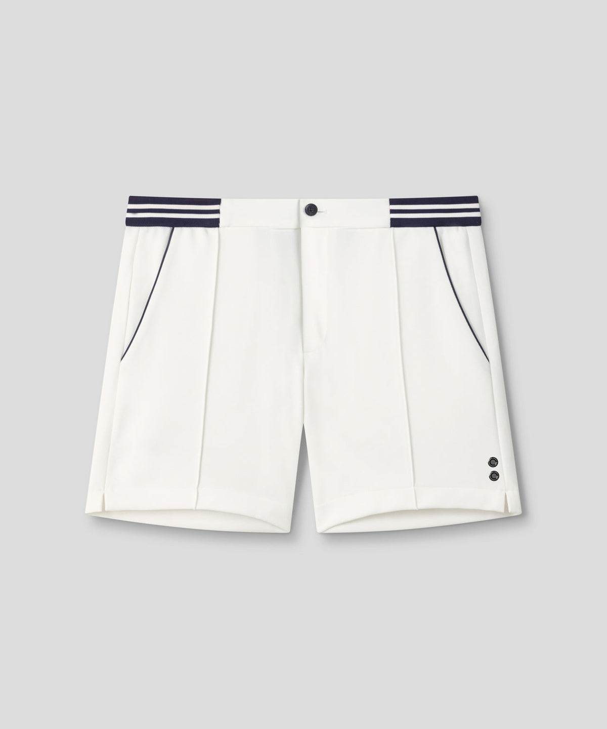 RD Tennis Shorts w. Striped Waist: Off White