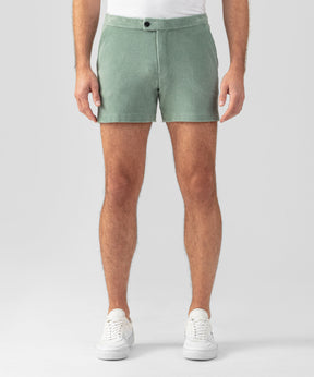 Cotton Terry Tennis Shorts: Aquamarine