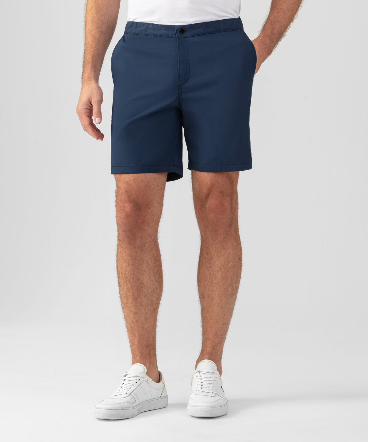 Sports Chino Shorts w. Side Stripes: Deep Ocean