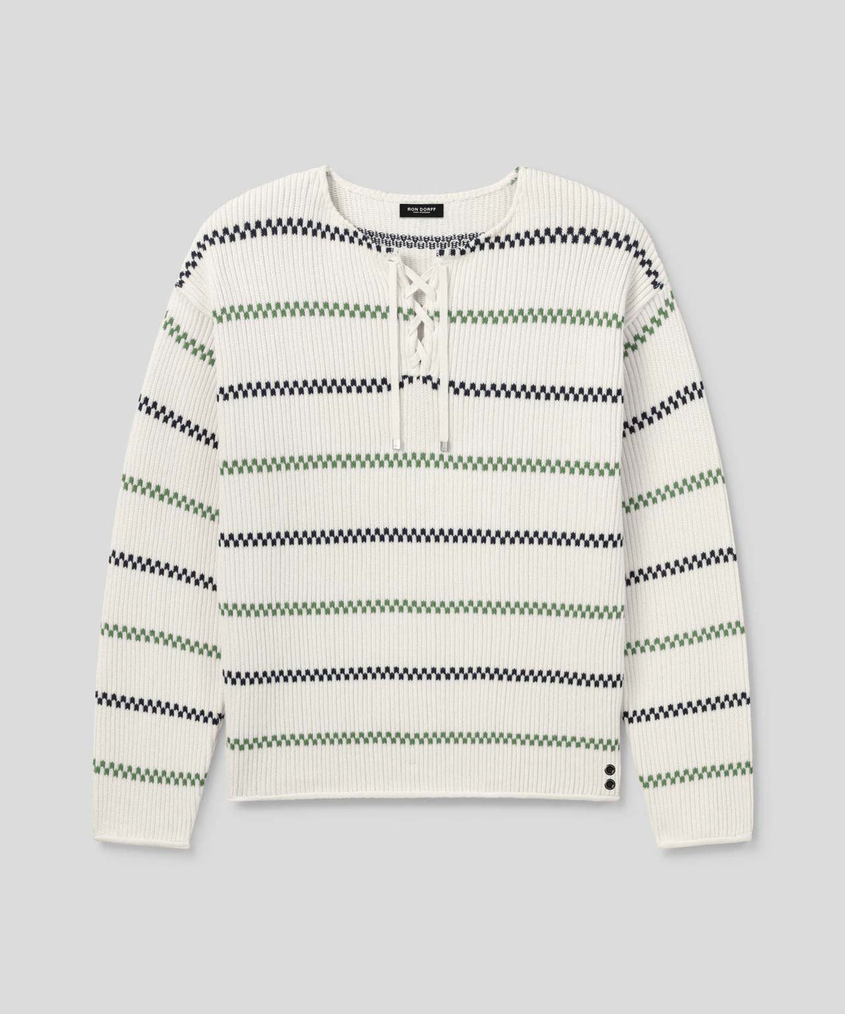 Swedish Fisherman Cotton Sweater: Off White