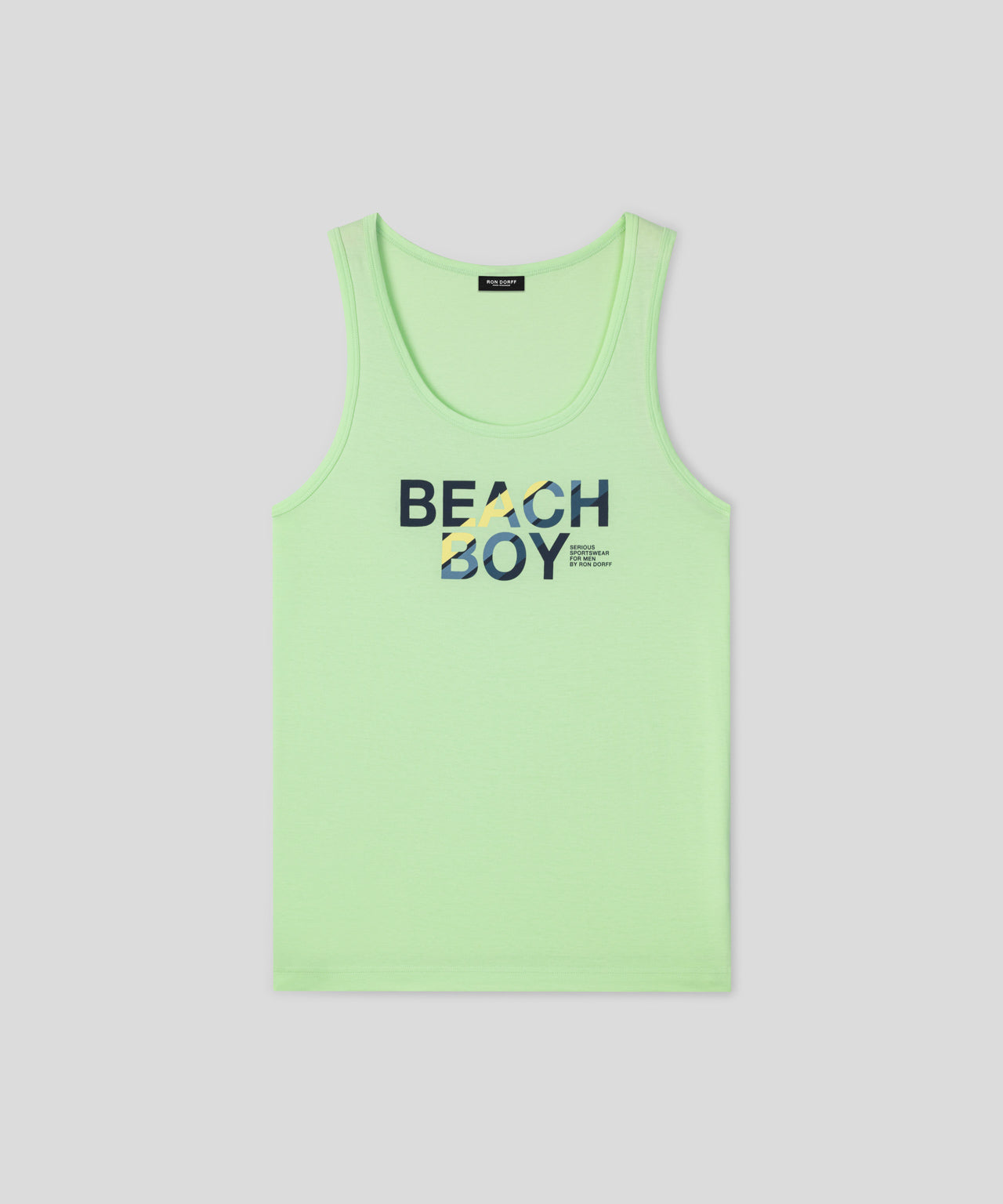 Organic Cotton Tank Top "BEACH BOY": Aloe Vera