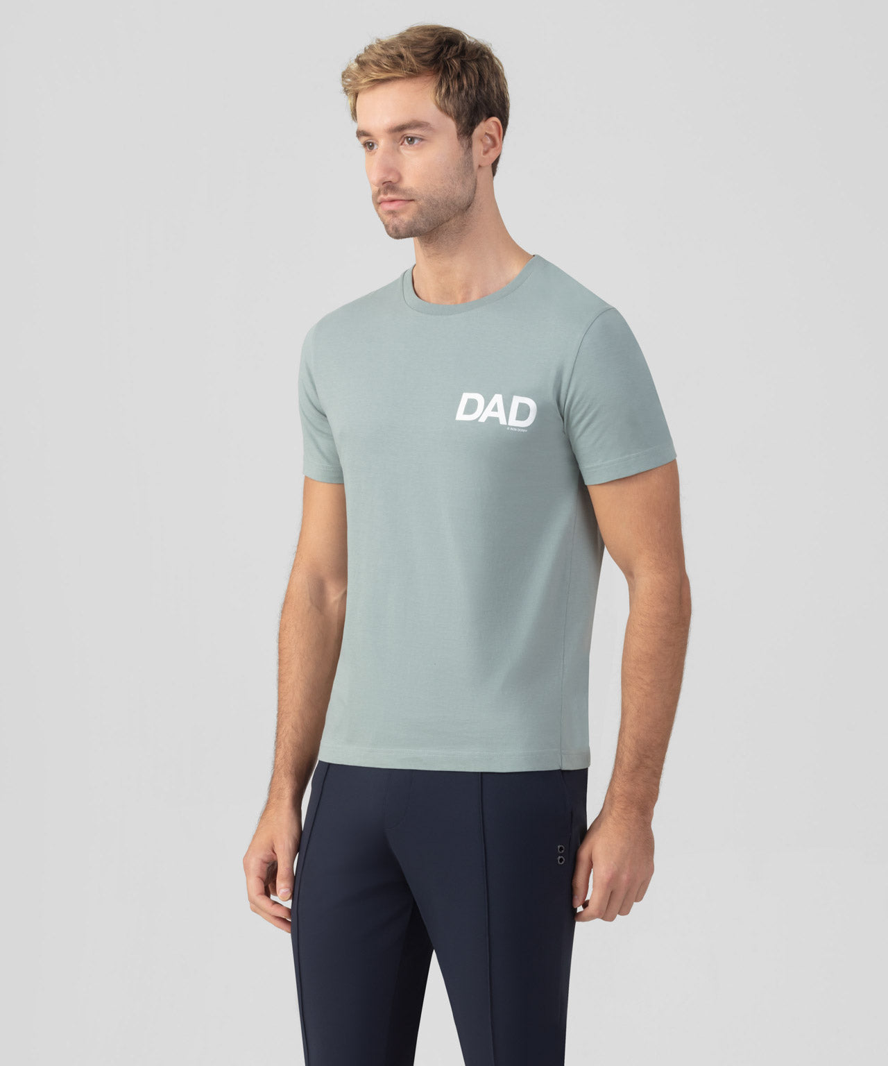 Organic Cotton T-Shirt "DAD": Aquamarine