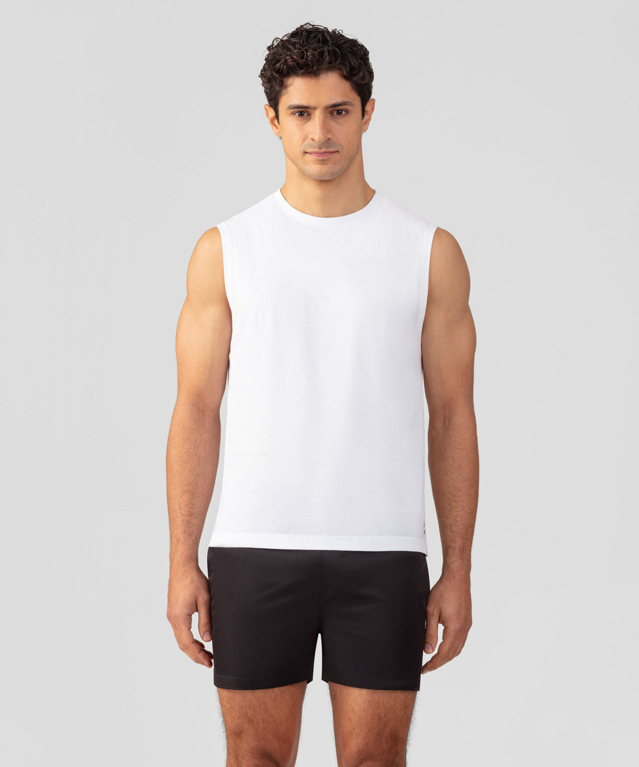 Organic Cotton Sleeveless T-Shirt "74": White