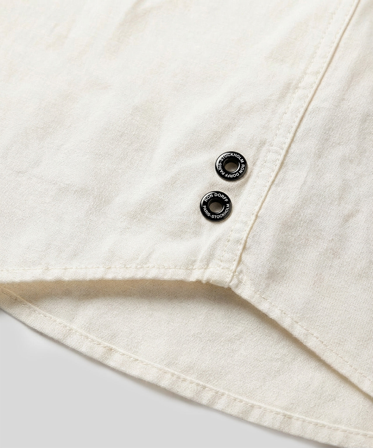 Cotton Linen Long Sleeve Shirt: Off White