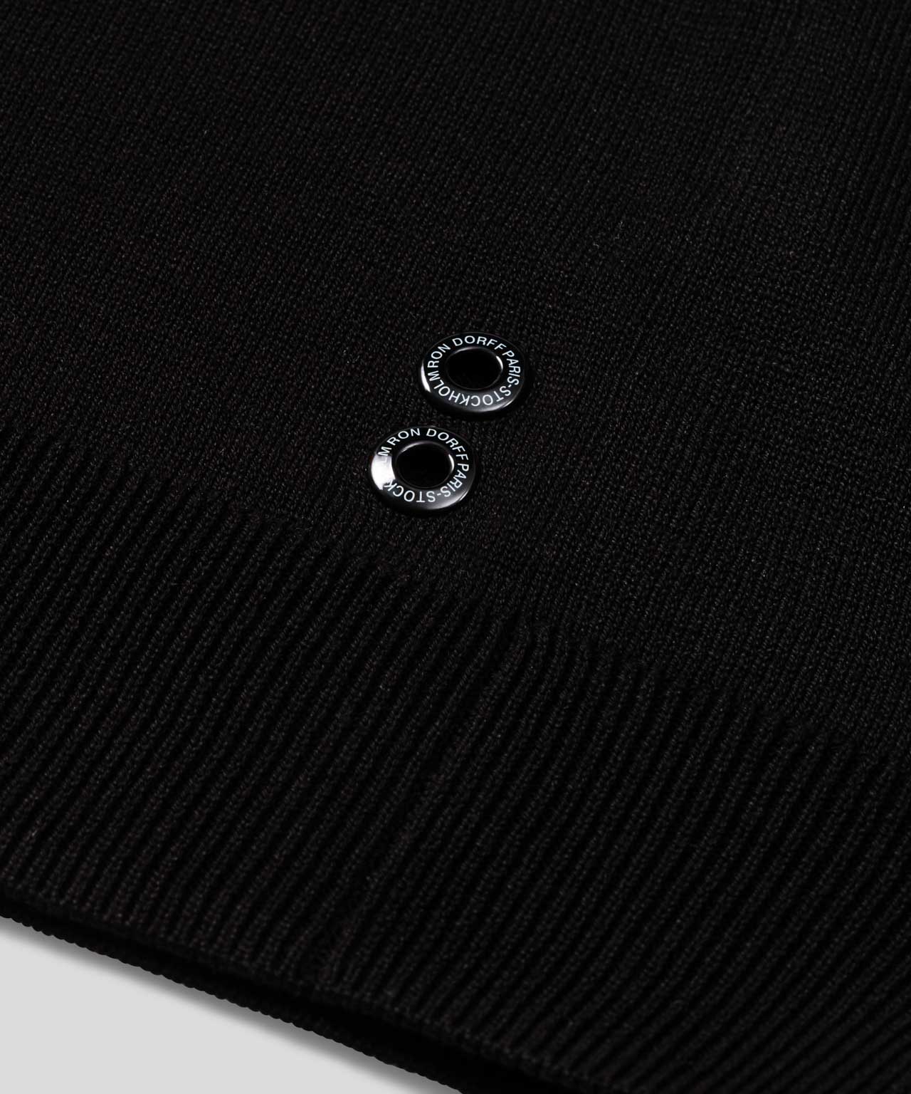 Cotton-Silk RD Polo: Black