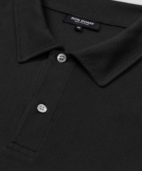 Cotton Mesh RD Polo: Black