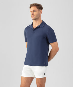 Cotton Mesh RD Polo: Deep Ocean